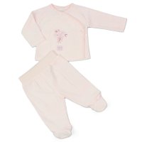 M15971: Baby Girls 2 Piece Velour Outfit (0-9 Months)